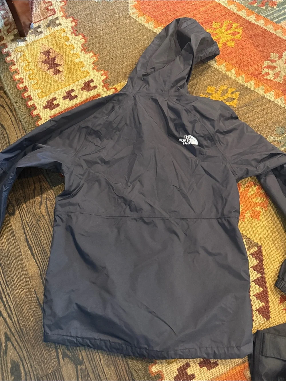 The North Face Mens Antora Black Hooded Rain hoody